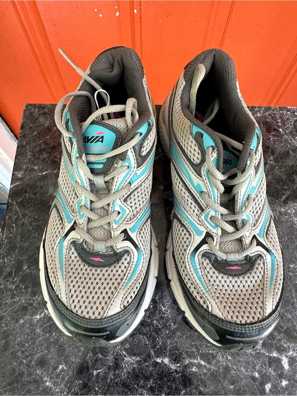 Avia Women's Gray and Teal Athletic Running Shoes